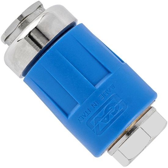 Safety Quick Coupler 1/4"f Packaged Two Stage Release Airblock
